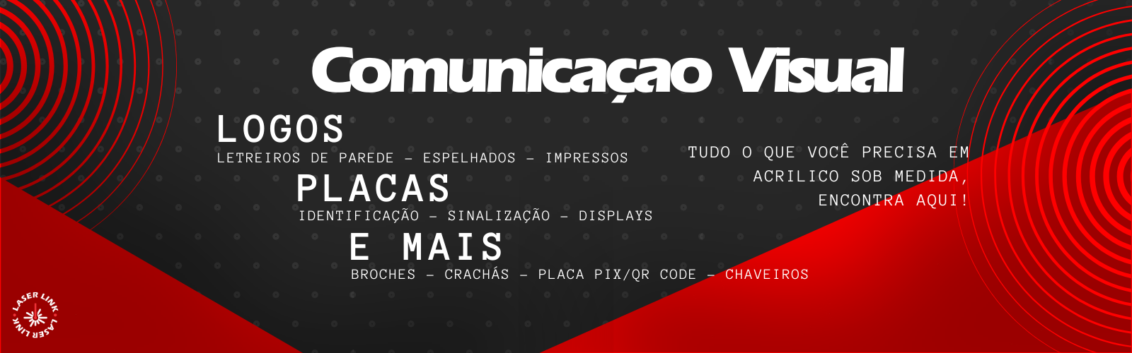Banner mobile Laser Link - Promoções e produtos de comunicação visual 1